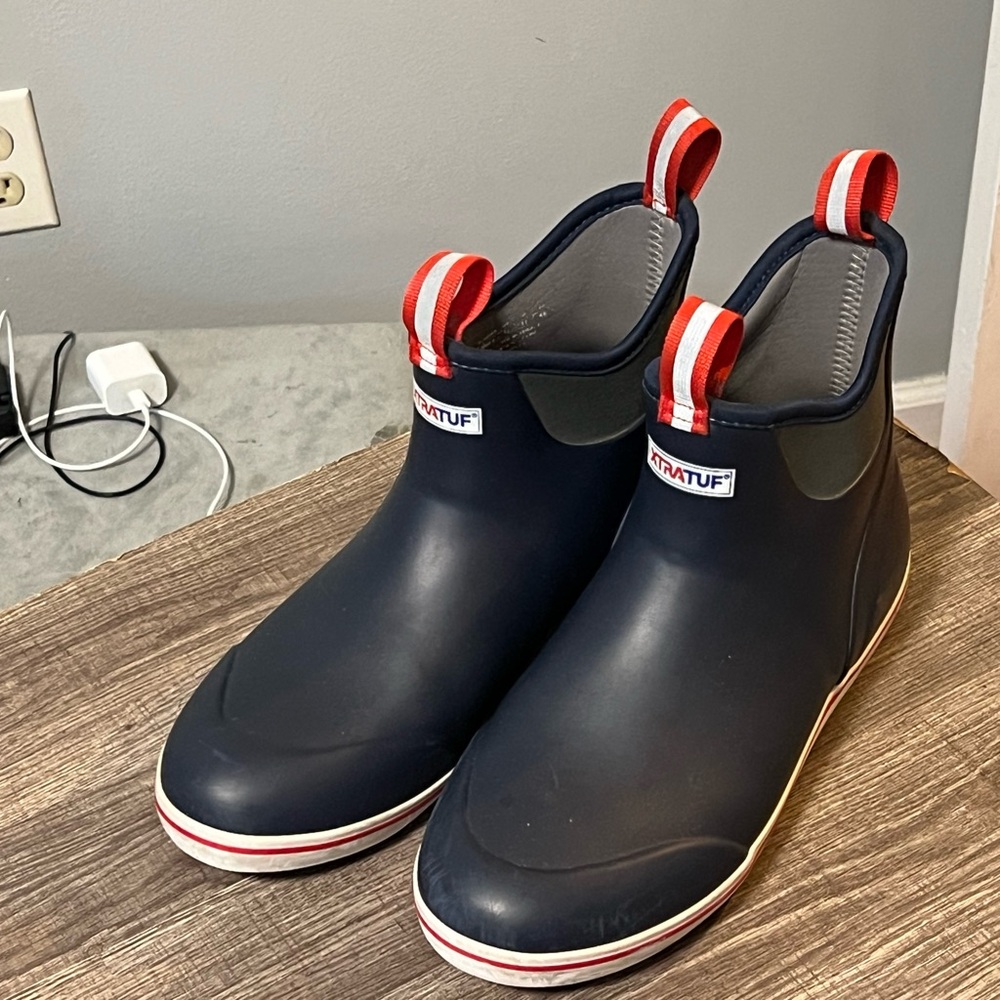 Blue Boots size 12.